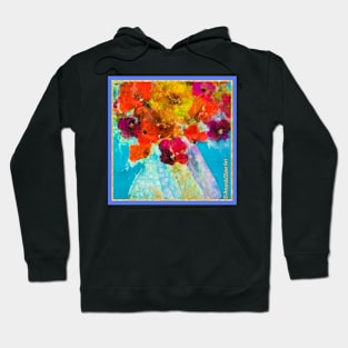 Aqua Floral Hoodie